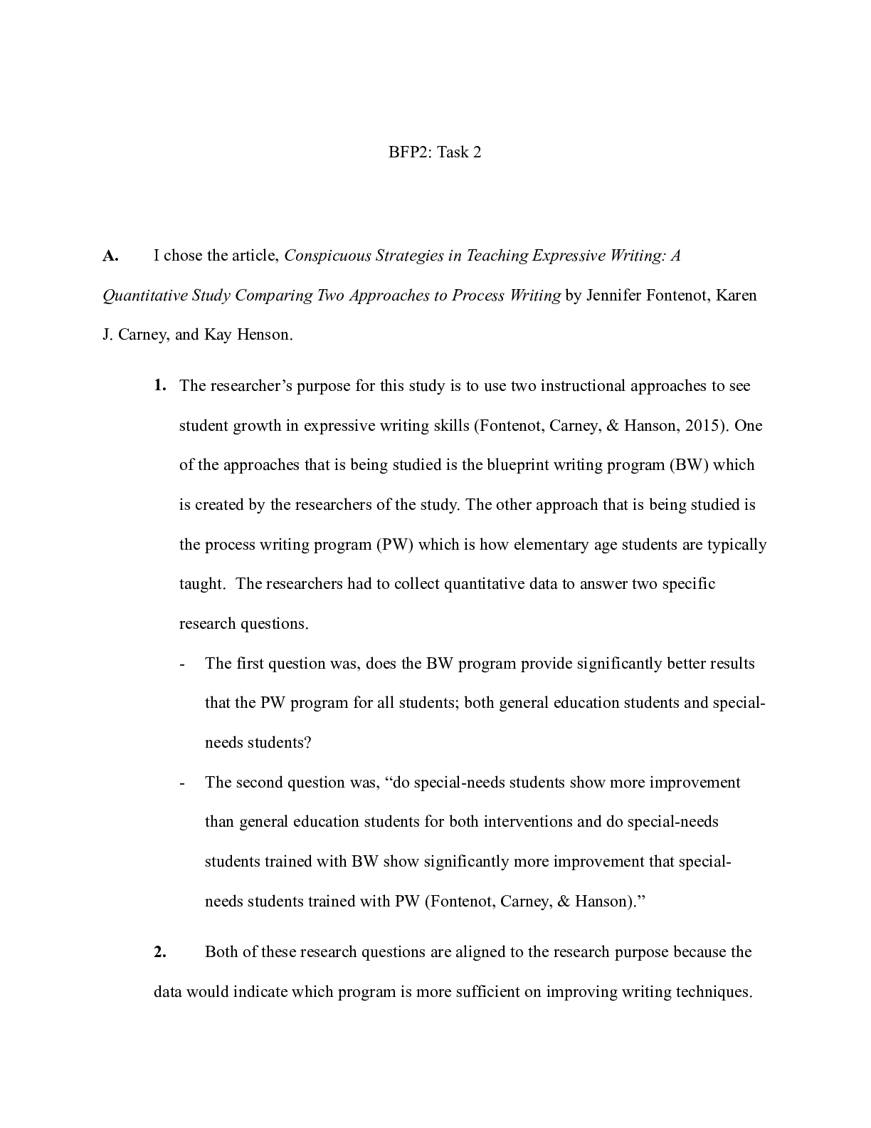 Preview image of Research_Design_and_Analysis_Task_2.docx    BFP2: Task 2  A.I chose the article, Conspicuo document
